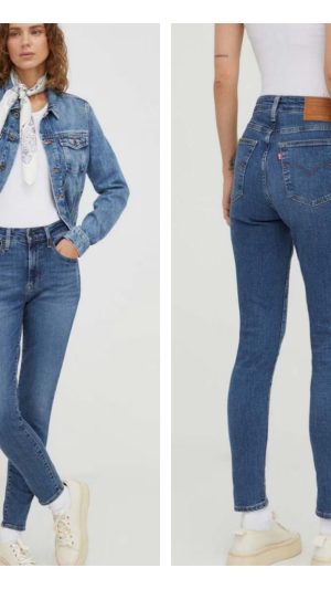 Spodnie jeansowe skinny Levi`s 721 High Rise Skinny 28/30