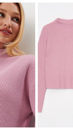 Sweter damski liliowy Mohito M