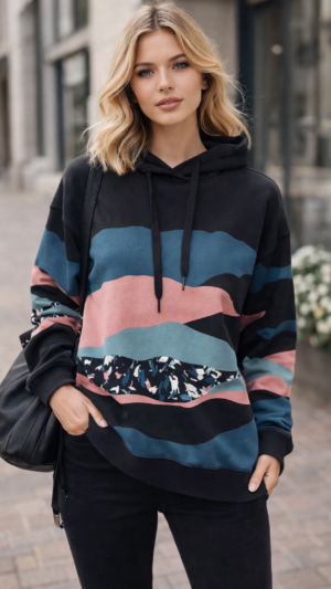 Bluza damska z kapturem wzorzysta s.Oliver S/M