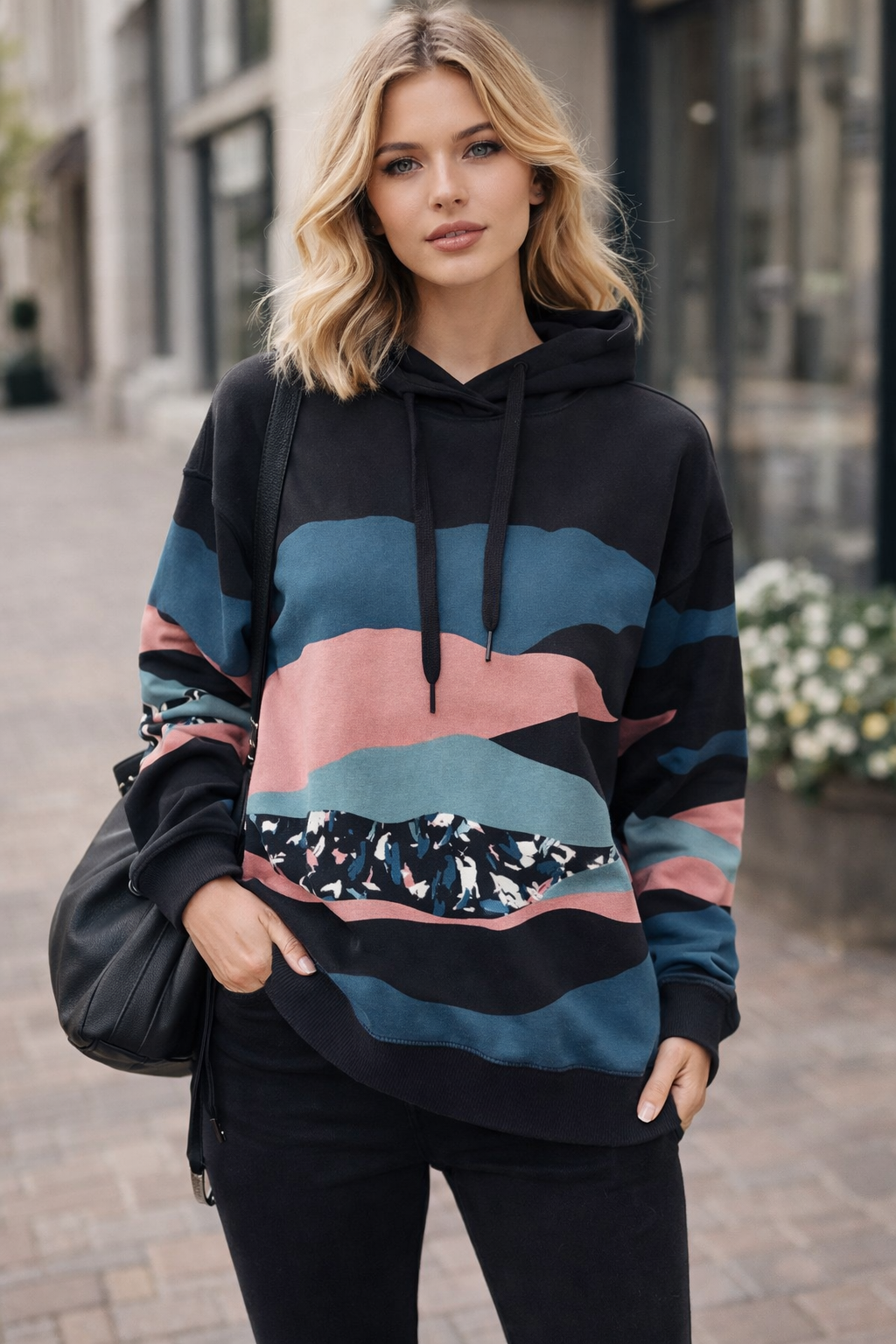 Bluza damska z kapturem wzorzysta s.Oliver S/M
