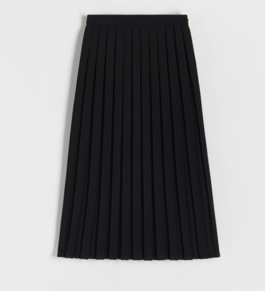 Spódnica damska plisowana elegancka midi czarna Reserved L - obrazek 3