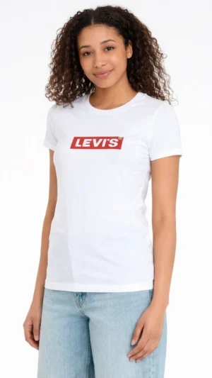 T-shirt damski 100% bawełna biały logo Levi’s XS
