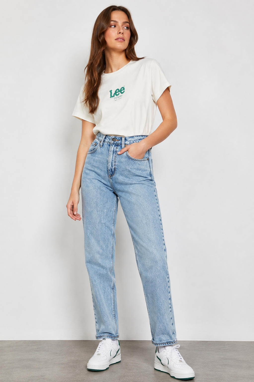 Spodnie jeansowe damskie Lee Carol Regular Straight jasny denim 26/33